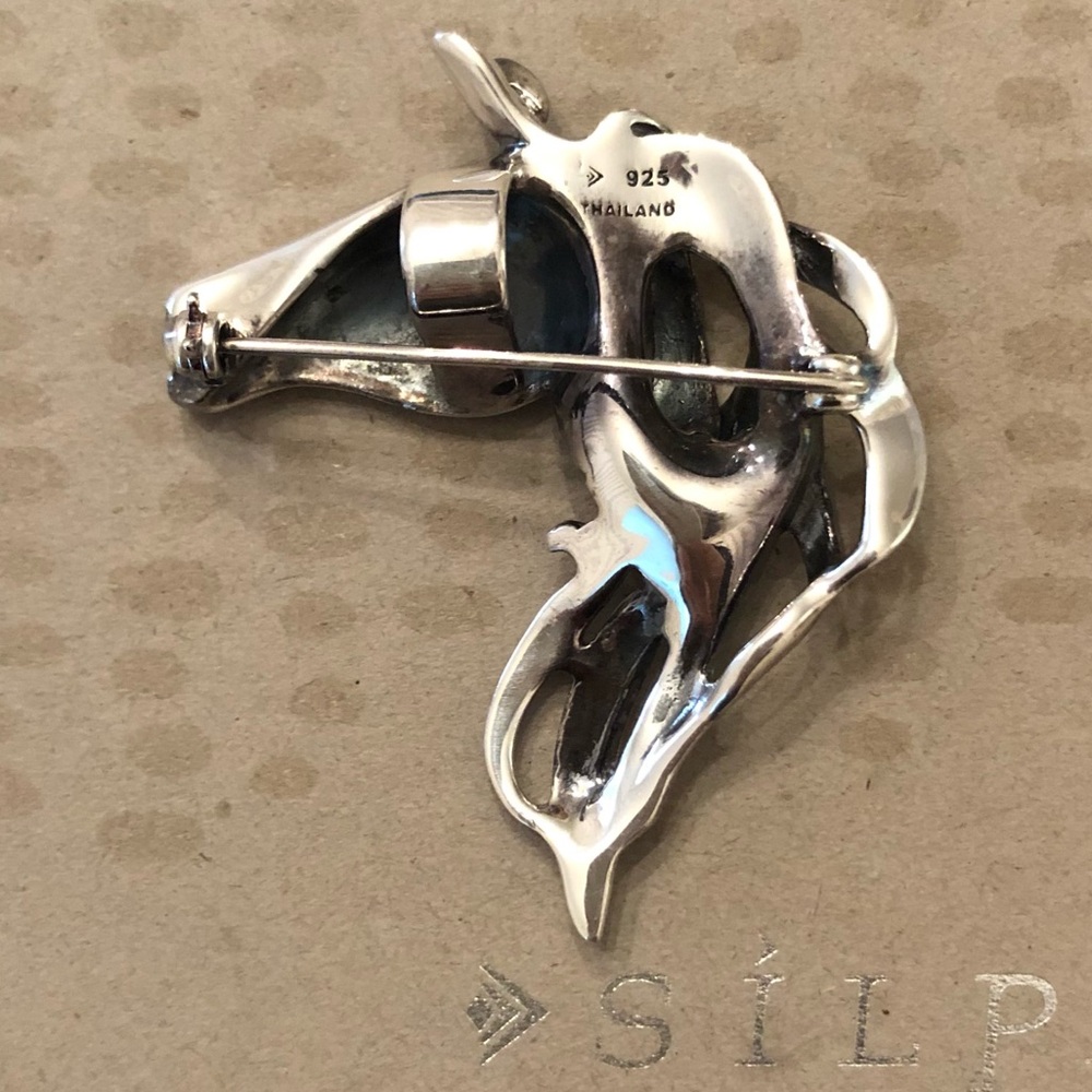 Vintage Silpada Sterling Silver Horse Head Equestrian Pin and Pendant I0653 - Picture 2 of 11
